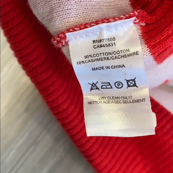 Chaser cashmere blend red star sweater, S - Picture 7 of 7